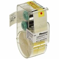 Panduit T100X000VXC-BK P1 Cassette Continuous Tape Label, Vinyl, Yellow/Black