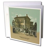 3dRose Abraham Lincolns Return Home Springfield, Illinois (1898) - Greeting Cards, 6 x 6 inches, set of 12 (gc_55421_2)