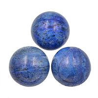 AD Beads Natural Gemstone Harmony Round Ball Crystal Healing Sphere Massage Rock 20~50mm (12 Lapis, 50mm)