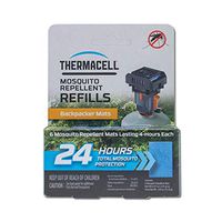 Thermacell Backpacker Mosquito Repellent Mat-Only Refills, 24-Hour Pack; Contains 6 Repellent Mats, Each Lasting 4 Hours; Use with Convenient and Easy to Use Backpacker Mosquito Repeller; DEET-Free