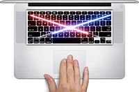 Crossed Blades Macbook Keyboard Decals (Fits 13, 15 inch Air/Pro/Retina) by Demon Decal