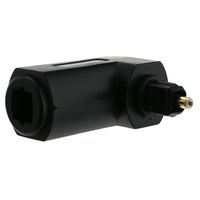 CableWholesale Toslink Adapter, Right Angle, Digital Optical, 360 Degree Rotation on Male end