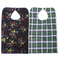 Adult Bib for Eating, Waterproof Double Layer Elder Dining Clothes Clothing Protector