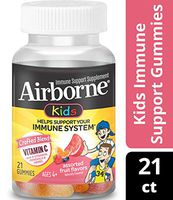 Airborne Kids Assorted Fruit Flavored Gummies, 21 Count - 500mg of Vitamin C and Minerals & Herbs Immune Support (Packaging May Vary) (Pack of 3)