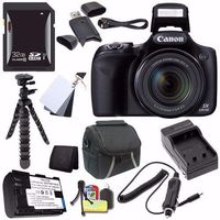Canon PowerShot SX530 HS Digital Camera (Black) (International Model) + NB-6L Battery + External Charger + 32GB SDHC Card + Case + Mini Flexible Tripod Saver Bundle