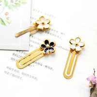 3 pcs/Lot Daisy clip Mini metal bookmark Classic flower book marker Stationery office School supplies