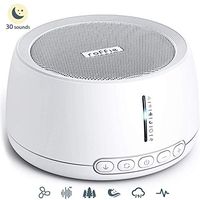 White Noise Machine, Roffie Sleep Sound Machine, 30 Sounds, 35 Levels of Volume/40~75db, Timer&Memory Functions, USB Cable/Wall Charge, Non Looping Sounds for Baby Adult for Nursery Home Office Travel