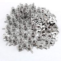 Youliang 50pcs AAA Environmental Protection Battery Positive-Negative Conversion Contact Spring Nickeling Plate 10x9mm