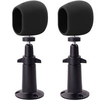 EEEKit 2-Pack Security Mental Wall Mount + 2-Pack Silicone Skins Protective Cover Case, Adjustable Indoor/Outdoor Mount for Arlo Camera (2-Set Black)