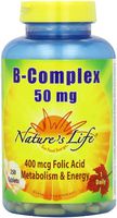 Nature's Life B-Complex , 50 Mg, 400 mcg Folic Acid, 250 Tablets