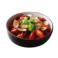 ENYI Creative Household Ceramic Tableware Sesame Glaze Ceramic Bowl Soup Bowl Porcelain Bowl Large Bowl Bowl Bowl Rice Bowl Microwave