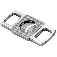 Prestige Import Group - Textured High End Guillotine Cutter - Cuts up to 62 Ring Gauge - Color: Silver