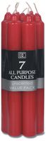 Darice Unscented Taper Candles 7" Height Red 7/ Pack