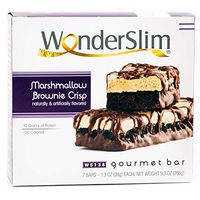 WonderSlim Gourmet High Protein Bar/Diet Bars with 10g Protein - Trans Fat Free, Cholesterol Free, Marshmallow Brownie Crisp (7 Count)
