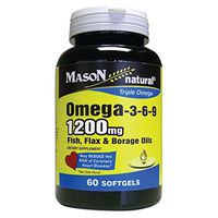 Mason Vitamins Mason Omega 3-6-9 1200mg Fish, Flax, Borage Oil Softgels