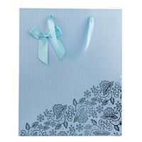 Aqua Paper Gift Bag Assortment, Medium Size, Pack of 6