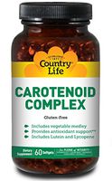 Country Life Carotenoid Complex with Lutein, Lycopene and Astaxanthin, 60 Softgels, Antioxidant Support