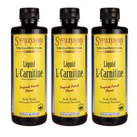 Swanson Amino Acid Liquid L-Carnitine Body Ready 16 fl Ounce (1 pt) (473 ml) Liquid (3 Pack)