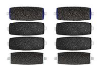 8-pack Mixed Pedi Refill Roller Heads Compatible with Amope Pedi Perfect Pedicure Foot File (2 Extra Coarse, 4 Regular Coarse, 2 Soft Touch)