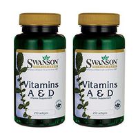 Swanson Vitamin A & D 250 Sgels (2 Pack)
