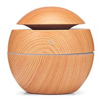 Be&xn USB Mini Essential Oil Diffusers, Ultrasonic Cool Mist humidifier with Timer and Lights Aroma Diffuser Auto Shut-Off Diffuserss for Home Office Spa-Wood Grain W10xH9.5cm(4x4inch)