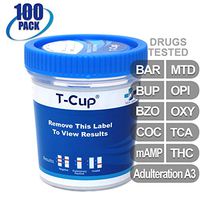 MiCare [100pk] - 10-Panel Multi Drug Test Cup (BAR/BUP/BZO/COC/mAMP/MTD/OPI/OXY/TCA/THC with A3) #MI-TDOA-7104A3