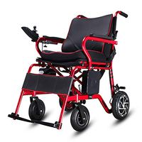 MLX Electric Wheelchair, Intelligent Fully Automatic Folding Lightweight Elderly Disabled Lithium Battery Double Seat Cushion Four Wheel Electric Wheelchair
