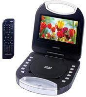 Magnavox Black 7 Inch Portable DVD Player With Remote Control, And Car Adapter, TFT Screen, CD Player (MTFT750-BK)