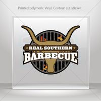 Stickers Decal Real Southern Barbeque Sign Tablet Laptop Weatherproof Sports (7 X 5.88 In)