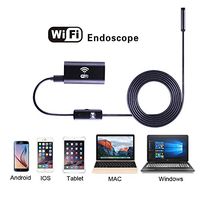 Wifi Endoscope for Android & ISO 1080x720P HD 2MP Endoscope Camera with 8mm Lens 6 LED Waterproof Iphone Endoscope Waterproof Inspection Camera