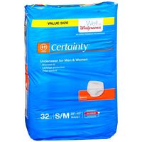 Walgreens Certainty Underwear Maximum Absorbency, Unisex, Medium 32 ea