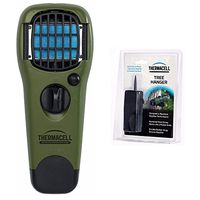 Thermacell MR-GJ Portable Mosquito Repeller (Olive) and Tree Hanger, with 3 Refill Mats + Butane Cartridge