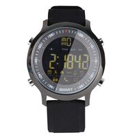 Sizet Sport Smart Watch IP68 Waterproof 5ATM Passometer Xwatch Swimming Smartwatch Bluetooth Watch for Smartphone (Black Silicone Band)