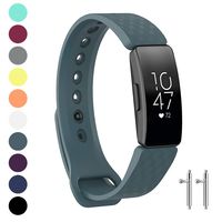 Watbro Compatible with Fitbit Inspire HR Bands/Fitbit Inspire Band, Adjustable Soft Silicone Waterproof Inspire Straps for Women Men Sports Replacement Wristband for Inspire/Inspire HR Fitness Tracker