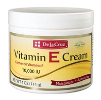 De La Cruz Vitamin E Cream 10,000 IU, Allergy Tested, No Artificial Colors, Made in USA 4 OZ.