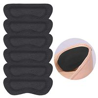 3 Pair Leather Heel Liner Heel Grips Pads Inserts Cushions for Women Men, Shoe Pads for Shoes Too Big Anti Slip Prevent blisters, Shoe Filler Improved Shoe Fit and Comfort, High Heel Insoles (Black)