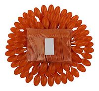 B-Kind Party Pack 100 Count Cutlery Thick Strong and Durable Extra Heavy Weight Disposable Spoons for Camping, Picnics, Parties, and Weddings (Orange)