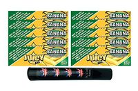 Herb Airtight Tube Pocket Protector with Juicy Jay's Banana 1.25 Flavored Hemp Rolling Papers 10 Count DC Crafts Nation- Flag Leaf