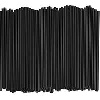 [1000 Bulk Pack] 5 Inch Plastic Sip Stirrers/Straws - Disposable Stir Sticks for Coffee & Cocktail - Black