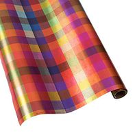 Caspari Thai Silk 30 in. x 5 ft. Wrapping Paper in Blue & Brown, 3 Rolls Included