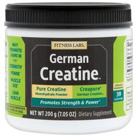 Fitness Labs German Creatine Powder - Creapure Brand - 40 Servings, 200 Grams