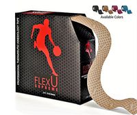 FlexU – Skin Tone Kinesiology Tape; 115 feet Continuous Bulk Pack; Advanced Strength and Flexibility Properties; Longer Lasting, Pro Grade Therapeutic Recovery Synthetic Sports Tape
