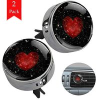 Heart Love two gun black air freshener aromatherapy essential oil diffusers for car vent clip portable with four refill pads 1.33x1.83in
