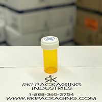 Amber Reversible Cap Child Safe Vials/Bottles/Containers w/Caps 13 Dram (275 Units/Box)