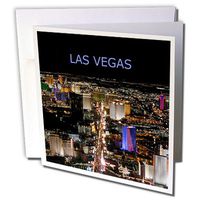 3dRose Las Vegas The Strip - Greeting Cards, 6 x 6 inches, set of 12 (gc_1237_2)