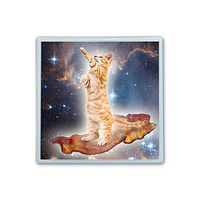 Contact Lens Box Holder Container Case Storage Eyecare Kit - Bacon Surfing Cat In The Universe