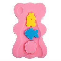 Ugthe Bathroom Accessories Ultra-Soft Baby Bathing Sponge Mat Anti-Slip Pad Infant Newborn Washing Cushion - Pink