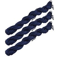 uxcell Polyester Home Craft Chinese Knot Jewelry Making Rattail Cord 31 Yards 3pcs Navy Blue