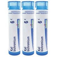Boiron Kali bichromicum 6c, 80 pellets, homeopathic Medicine for colds with Thick Nasal Discharge, 3 Count
