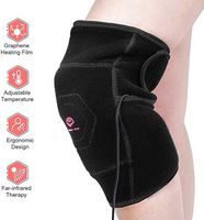 Heating Knee Pad - Left Heated Knee Brace Far Infrared Heat Therapy Heating Knee Brace Wrap for Arthritis Pain Rheumatism Varicose Veins Joint Pain Graphene Knee Heating Pad Left with USB Cord